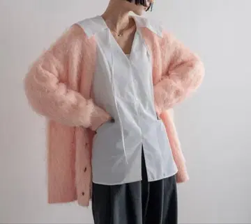 샤기 롱 V넥 가디건 로리즈팜 미사용 새상품 이번 시즌 신상