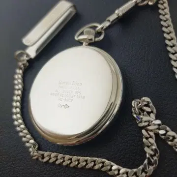 레어 Rovan Dino 각인 925 남성용 회중시계 정크제품