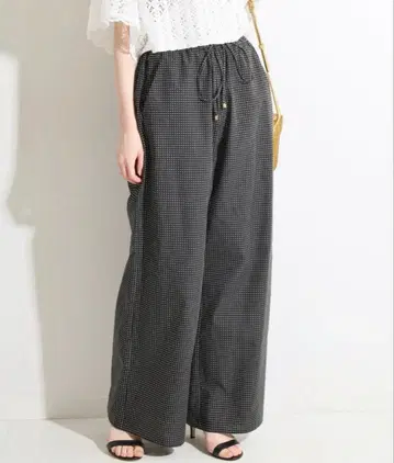 IENA LA BOUCLE 도트 자카드 이지 팬츠