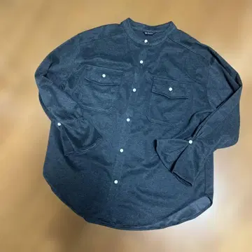 [ 새상품 ] 가을/겨울 긴팔 셔츠 펄 버튼 차콜 그레이 L