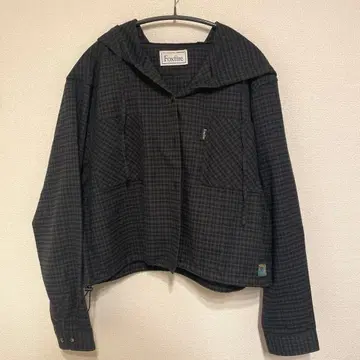 별주 후드 부착 플란넬 셔츠