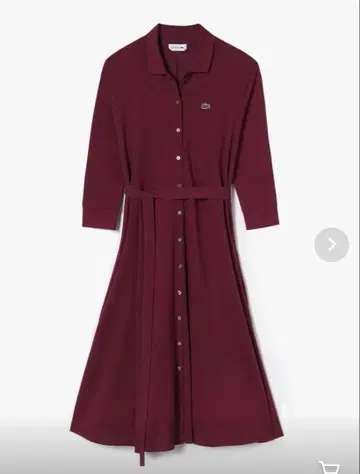 LACOSTE 벨트 디자인 피케 셔츠 드레스