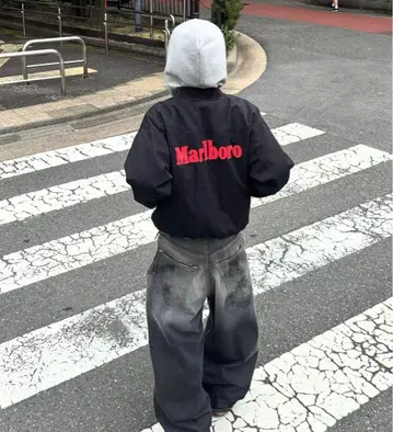 인기 marlboro 90s 숏기장 블루종 y2k 스트릿 레어 사이즈