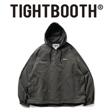 TIGHTBOOTH SUCKER STRIPE ANORAK BLACK