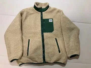 리 플리스 자켓 베이지/그린