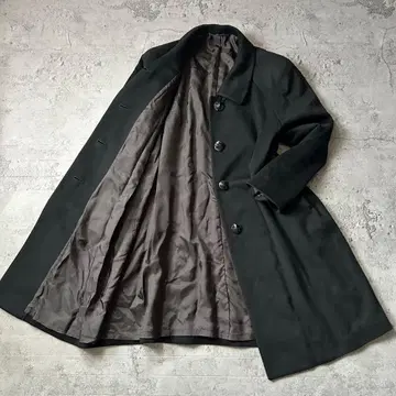 미사용급 고급 캐시미어 100% 롱 코트 블랙 CASHMERE 인기