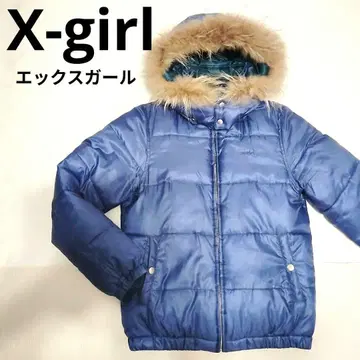 엑스걸 xgirl 파랑 그린 다운 자켓 퍼 포함 리버서블