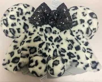 디즈니 리조트 레오파드 무늬 미니 팬캡 그레이