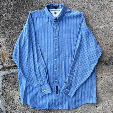 TOMMY HILFIGER 90s 스트라이프 셔츠 턱끈 포함