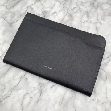 컨디션 최상 다케오 키쿠치 클러치백 가죽 블랙