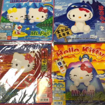 후지산 지역 한정 헬로키티 손수건 4개