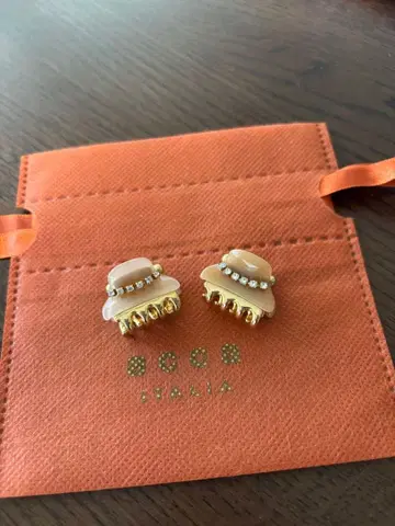 acca 스톤 장식 헤어 클립 2개 세트 mini 사이즈