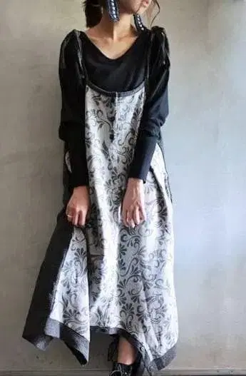 안티카 앤티크 패턴 살로펫 원피스 antiquad