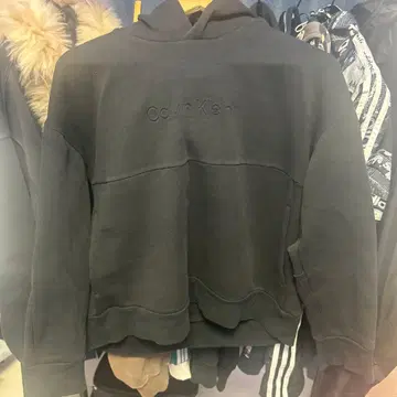 calvin klein 짧은 기장 후드티