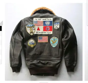 천연 가죽 MA1 가죽 자켓