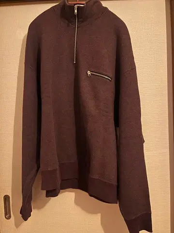 Cavempt 퍼플 하프 지퍼 맨투맨