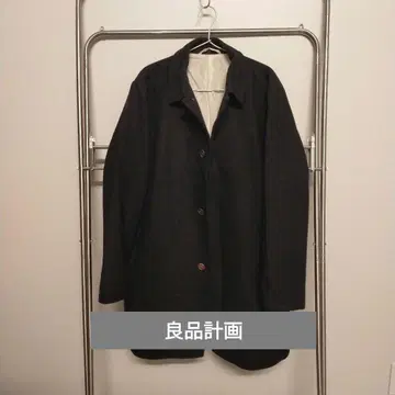 무인양품 블랙 울 트렌치코트 L 사이즈