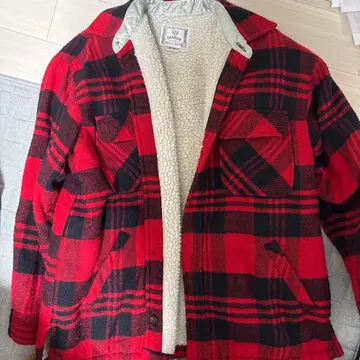 GARRISN 플리스 자켓 M 빨검 체크