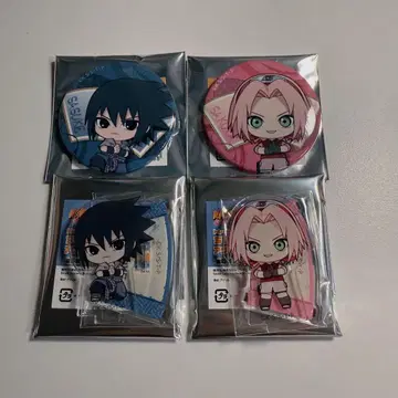 NARUTO 캔뱃지 아크릴 스탠드 사스케 사쿠라