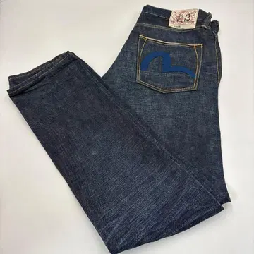 새상품급 EVISU 에비수 No.2 Lot2008 파랑 갈매기 데님 32