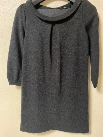 [ green label relaxing ] 그레이 7부 소매 원피스