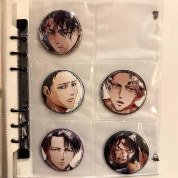 진격의 거인 리바이 Art-pic 캔뱃지 캐릭터 배지 전 8종