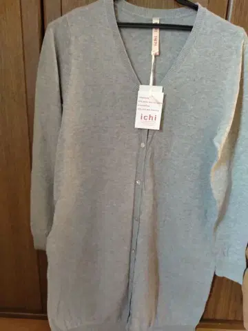 ichi 그레이 긴팔 가디건 미사용
