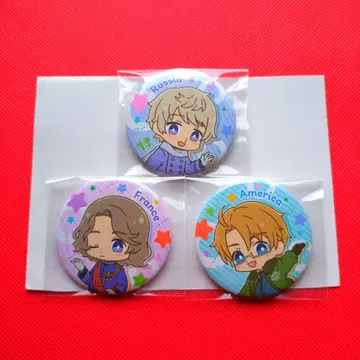 선착순 헤타리아 Hetalia 러시아 미국 프랑스 캔뱃지