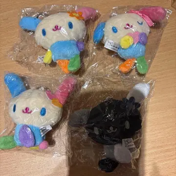 우사하나 봉제 인형 키링 가챠 4종 세트