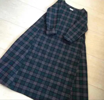 이치 체크 원피스