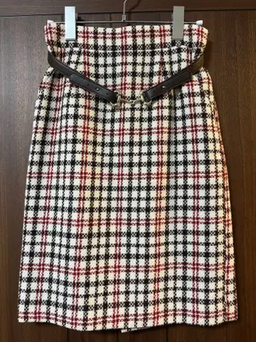 Apuweiser-riche 체크 무늬 타이트 스커트