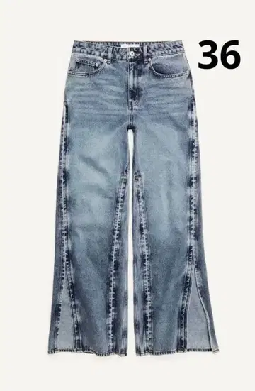 글렌 마르탱스 x H&M 사이드 슬릿 와이드 데님 36