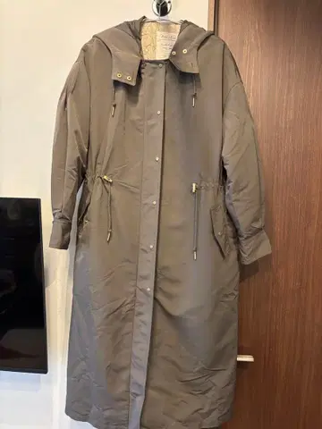 그레이 모즈 코트 탈부착 후드 부착