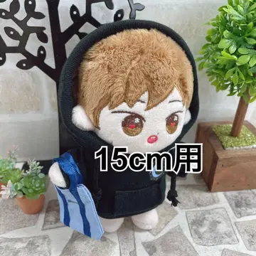 15cm 블랙 후드티 백