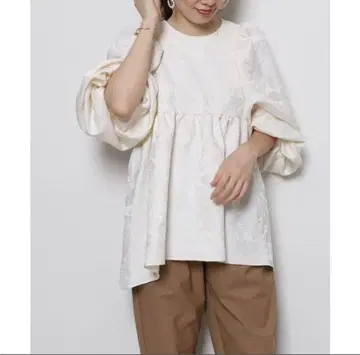 Re.Verofonna 후쿠레 자카드 블라우스 미사용 새상품