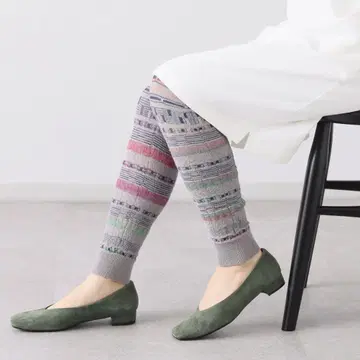 엠앤쿄코 야마 자카드 무늬 니트 레깅스