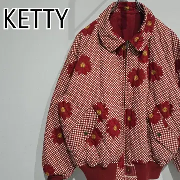 KETTY 꽃무늬 체크 점퍼 리버서블 M 사이즈