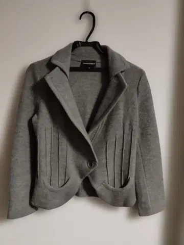 새상품급 EMPORIO ARMANI 여성용 울 테일러드 자켓 그레이