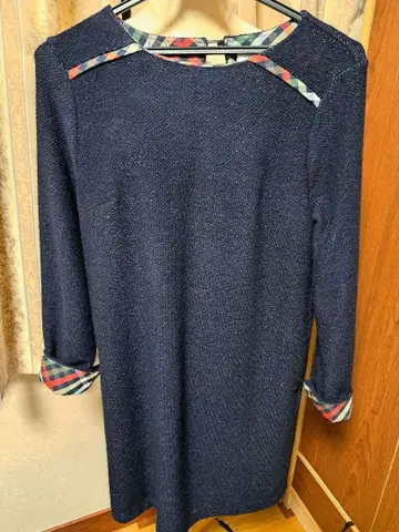 네이비 긴팔 튜닉