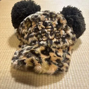 디즈니 리조트 미키 레오파드 무늬 모자 캡