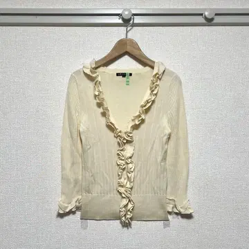 [새상품급] 23구(니쥬산쿠) 온워드 카시야마 프릴 리브 니트 가디건