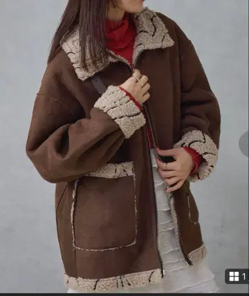 kastane 리버서블 웨이브 보아 플라이트 자켓