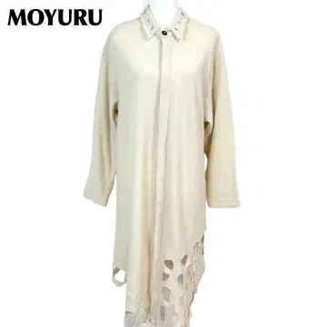 모유루 MOYURU 롱 가디건 99 라이트 베이지 밑단 펀칭
