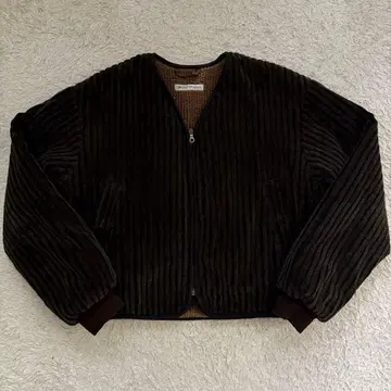 극레어 EMPORIO ARMANI 보아 자켓 이탈리아제 브라운