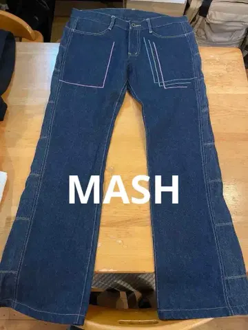 레어 MASH 더블 네임 패티 헴프 데님 팬츠 L