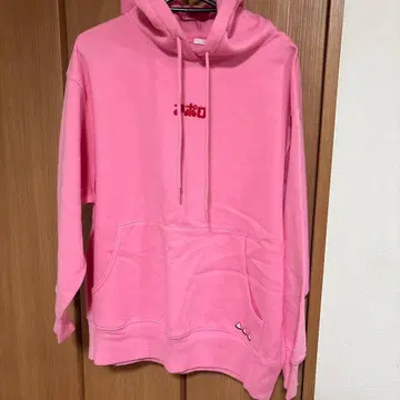 핑크 후드 부착 후드티 M 사이즈