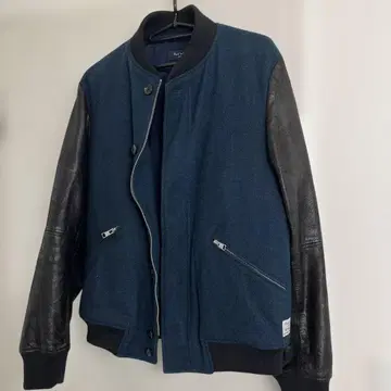 Paul Smith JEANS 남성용 자켓 울 가죽 바시티 자켓