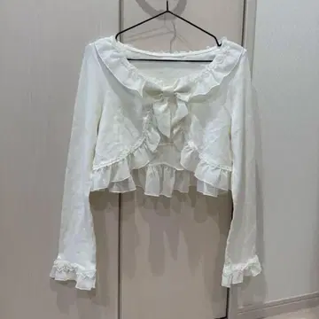 Angelic Pretty 리본 프릴 리본 포함 가디건 상의