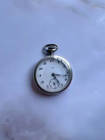 앤티크 Mary 회중시계 수동 와인딩 스위스 순은 0.900 작동품