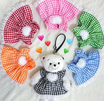 패밀리아 옷 갈아입기 인형 봉제 인형 원피스 드레스 에이프런 오렌지